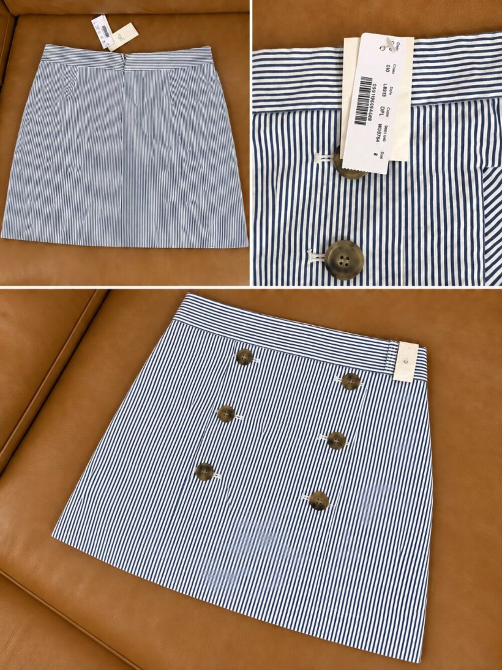 J.Crew seersucker skirt